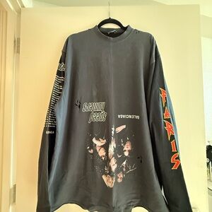 Balenciaga Black Graphic Long Sleeve Tee paid $1150